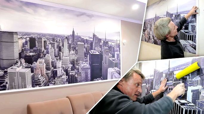 Как правильно клеить фотообои